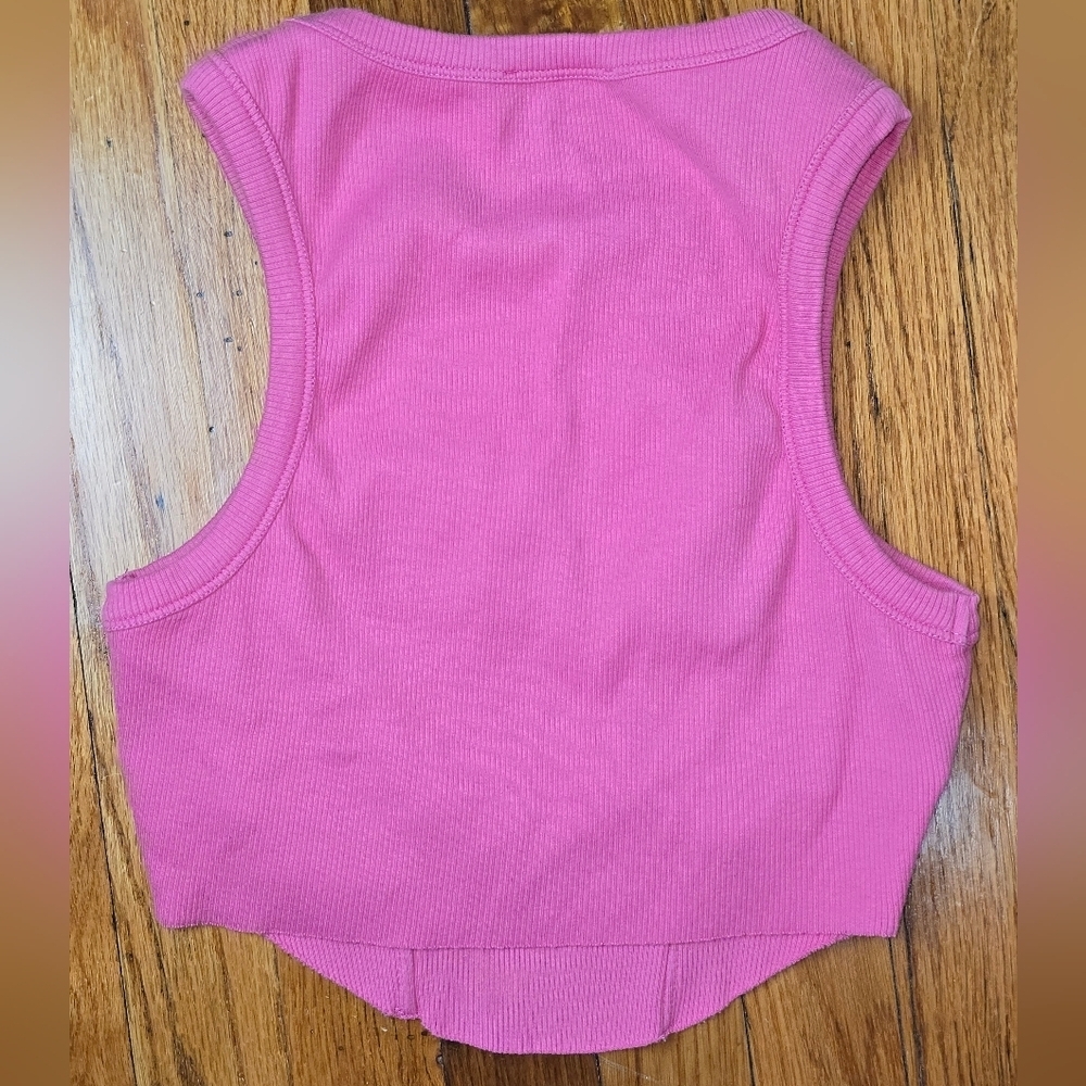 Zara Pink and White Crop Tops Small and Medium - Picture 3 of 11